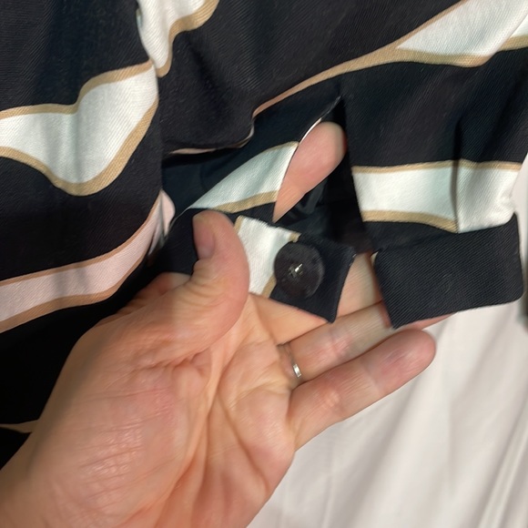 Kenneth Cole Reaction 10 puff short sleeve animal print black white jacket euc - Picture 7 of 13